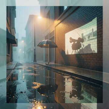 大雨模糊的印记