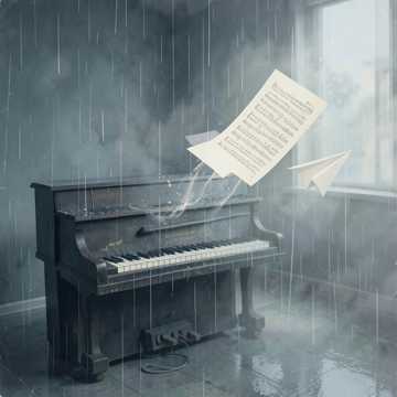 旧琴键上的雨