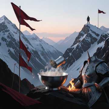 关山雪酹酒