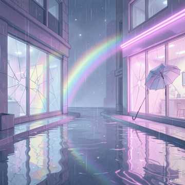 玻璃缝里的彩虹