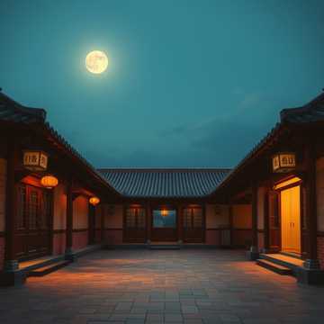 砌进砖瓦的月圆
