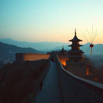 塞上天光映城墙