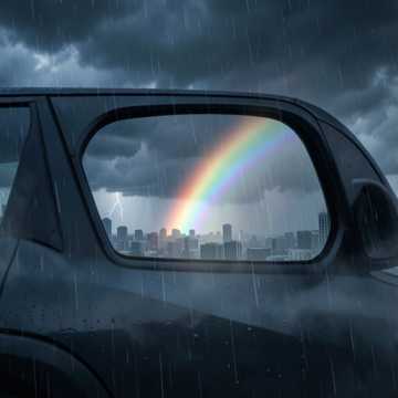 暴雨后彩虹信