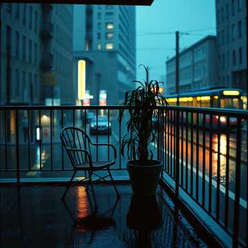 雨丝坠满空房间