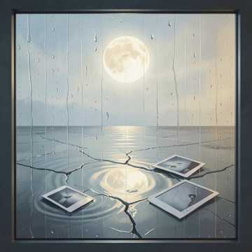 雨里倒影