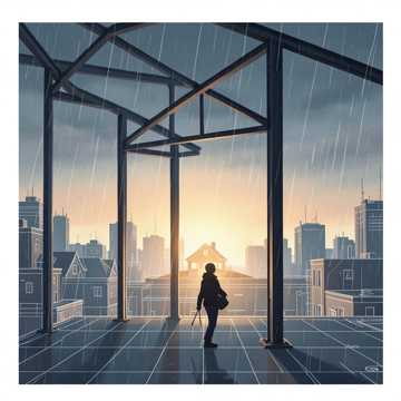 设计图里下起雨