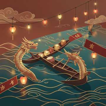 龙舟景