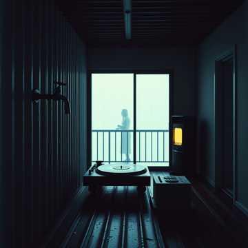 空转的唱片机