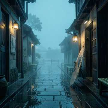烟雨墨染 月满西楼