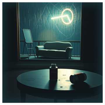 空酒杯摇晃