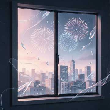 玻璃窗花火