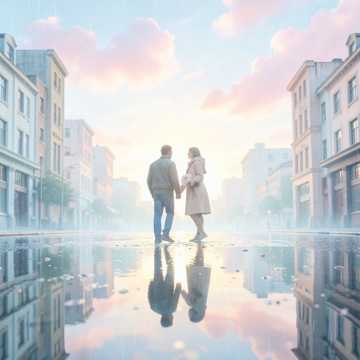 踩水花溅起童话