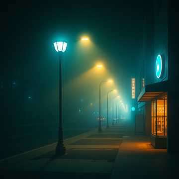 空街灯影