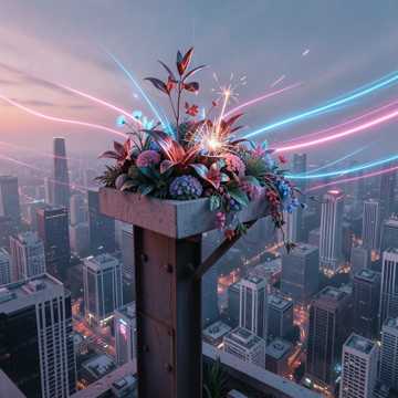 钢筋上的花