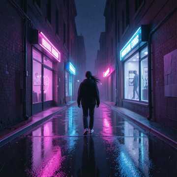 霓虹寂巷