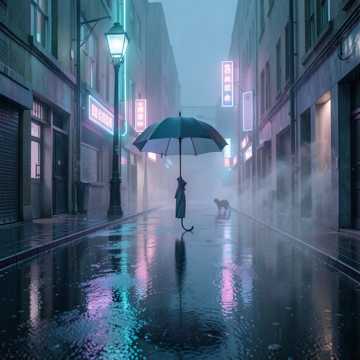 雨歇的街道