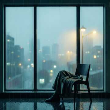 雨打空城