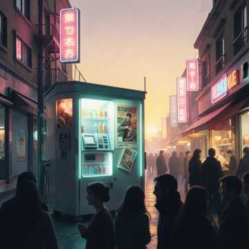 第一张钞票的夕阳