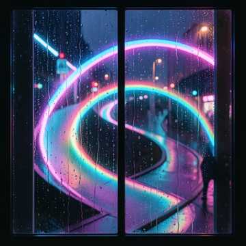 霓虹雨帘