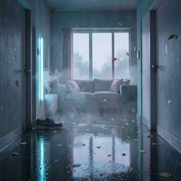 雨丝穿过长街