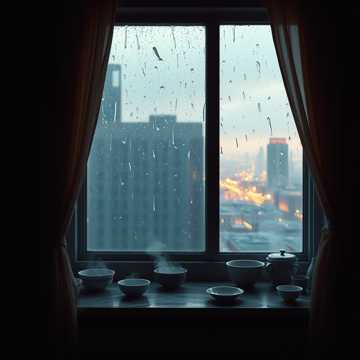檐下雨帘未眠