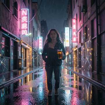 霓虹刺在胸口