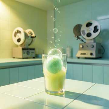 玉丹落进果汁杯