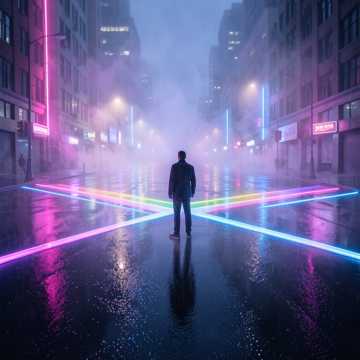 霓虹碎影