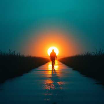 破晓前的身影