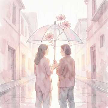 悄悄话伞下