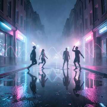 霓虹散步街