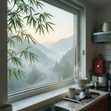 竹叶上的晨露