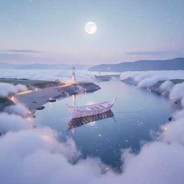 蜜语凝成月亮船