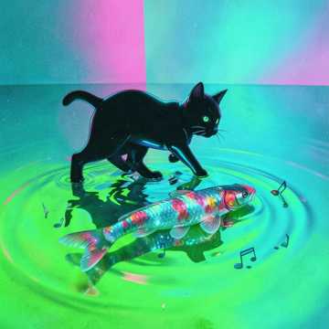 小馋猫偷鱼吃