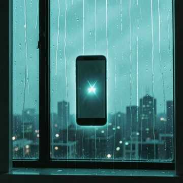 玻璃窗上的雨丝