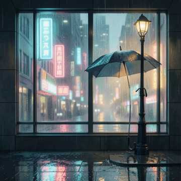 墨色雨帘