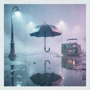 雨季的街灯熄灭