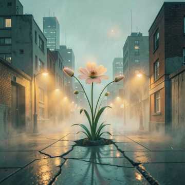 水泥地上开花