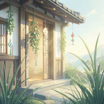 菖蒲门楣上的露珠-版本2