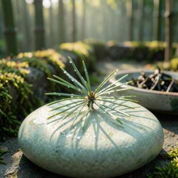 松针落砚