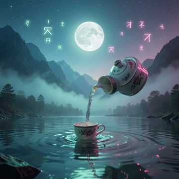 醉捞月西垂