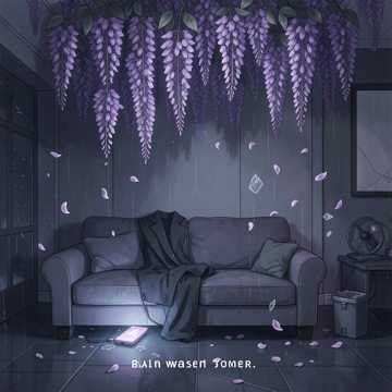 雨中紫藤