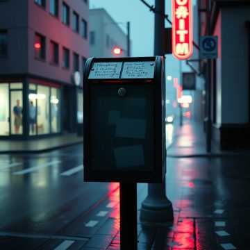 雨落下的邮筒