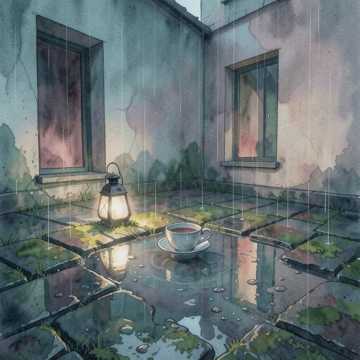 暮雨落花庭