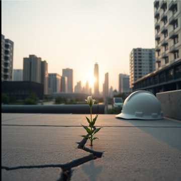 水泥地长出花