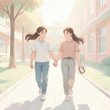 指尖并着走