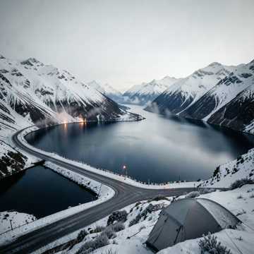 Western Road of Blue Lakes