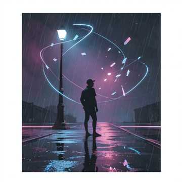 霓虹溺水的街