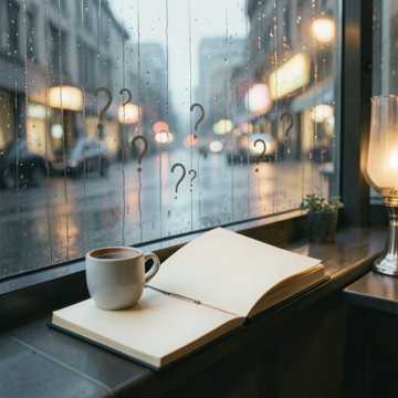 雨滴敲玻璃