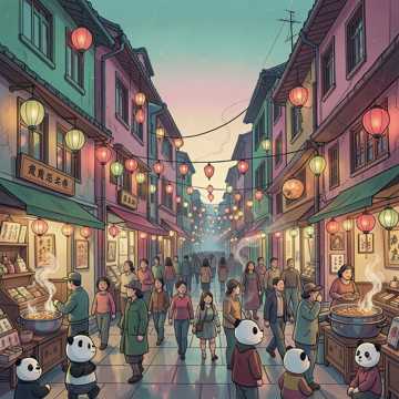 宽窄巷子耍把戏